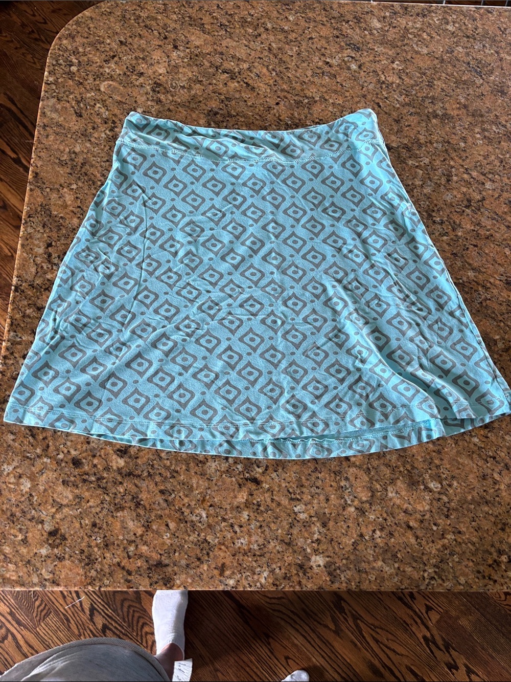Fresh Produce Light Blue Geometric A-Line Skirt Size M